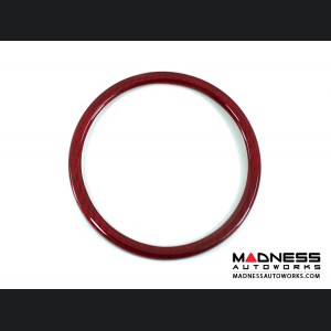 Alfa Romeo 4C Steering Wheel Trim - Carbon Fiber - Air Bag Circle Frame - Red Candy